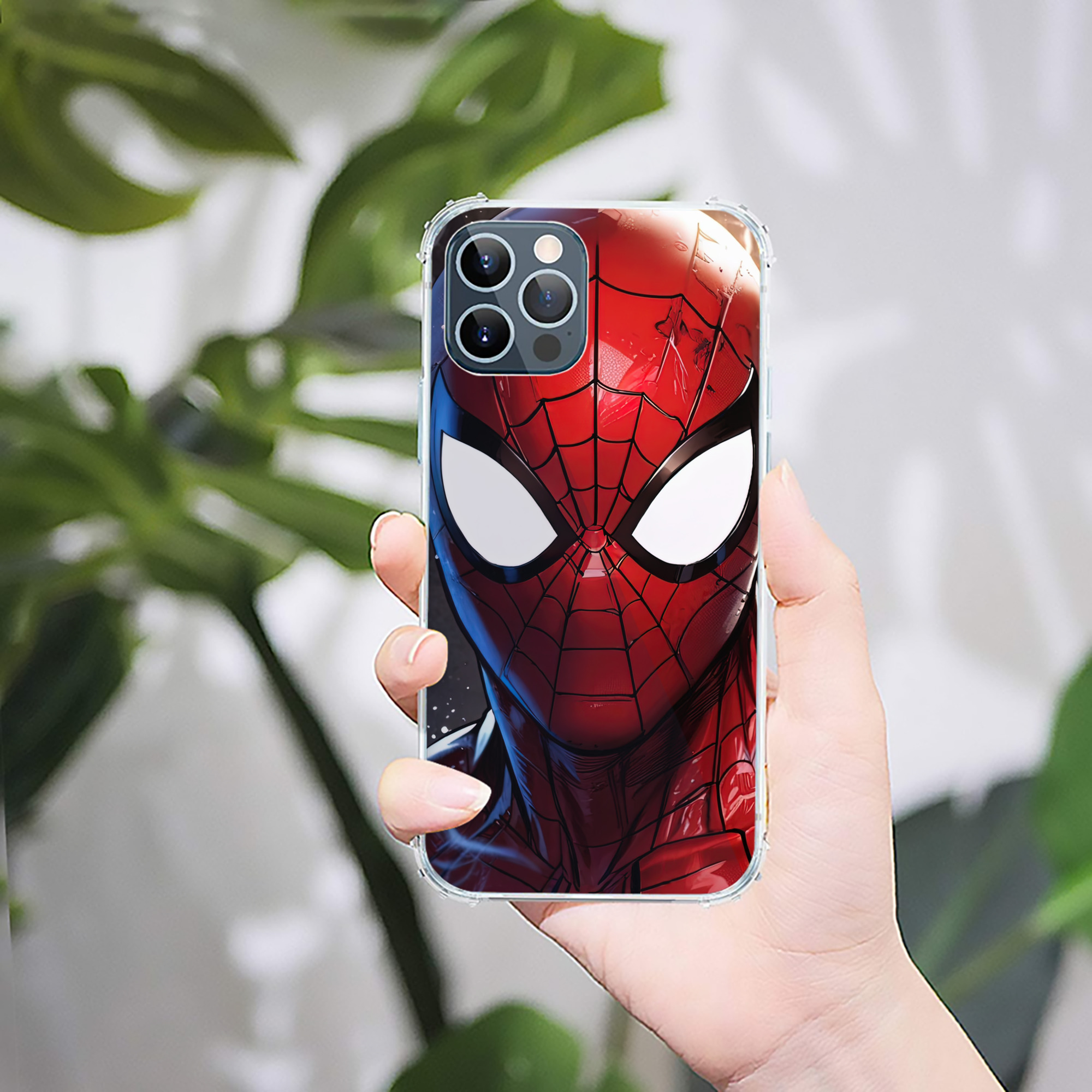（画像用） Spider Man スパイダーマン 【iPhone 12シリーズ対応】透明スマホケース（クリアソフトケース）